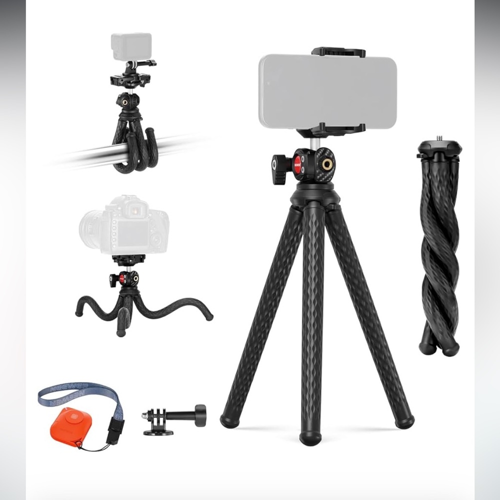 Flexible tripod w/remote by Neewer & Vivita camera clean it deluxe kit both  NEW